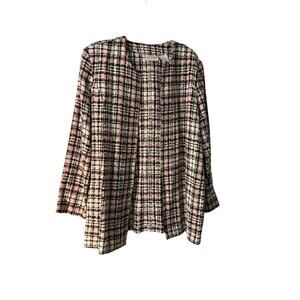 Elizabeth Williams Women's Size 12 Black/Pink Blazer Jacket